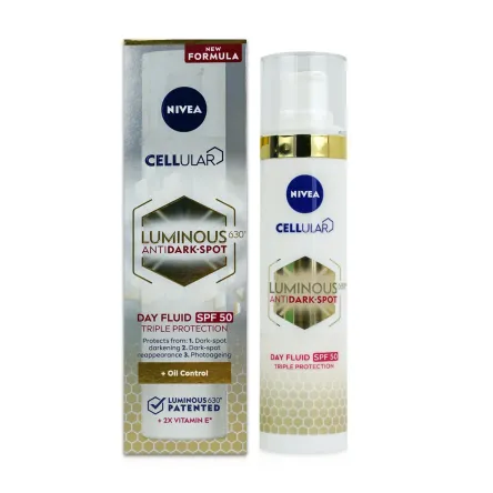 Nivea LUMINOUS 630 флюїд денний потрійної діії проти пігментації SPF50 40мл