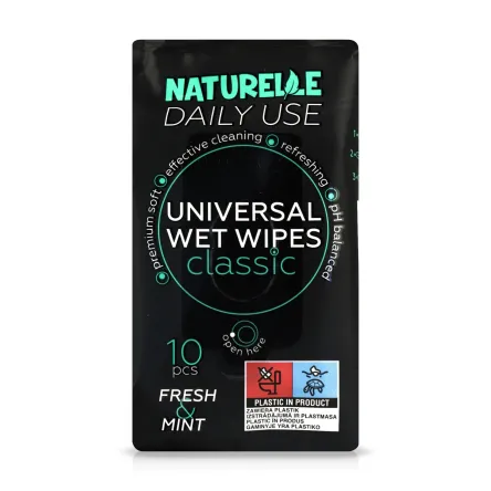Naturelle Black вологі серветки ЧОРНІ 10 шт.