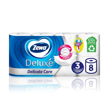 Zewa Deluxe туалетний папір Delicate Care 3 шари 8 шт.