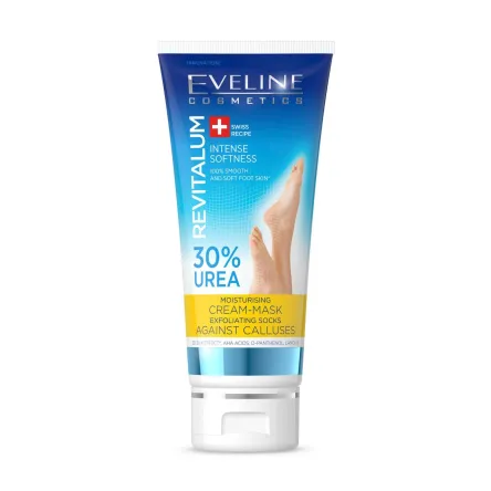Eveline Cosmetics Revitalum крем-маска для ніг пом'якшуюча від мозолів і натоптишів 75мл