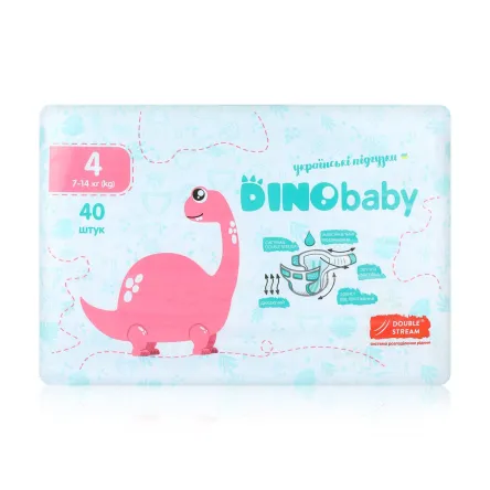 Dino Baby підгузки (4) 40 шт.