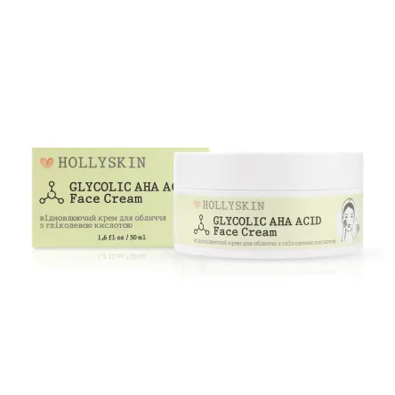 HOLLYSKIN Glycolic AHA Acid крем відновлюючий 50мл