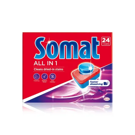 Somat таблетки для посудомийних машин all in1 24 шт.