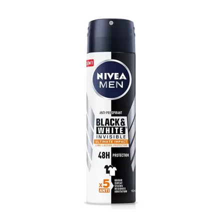 Nivea антипенрспірант спрей чол Black & White Ultimate impact 150мл