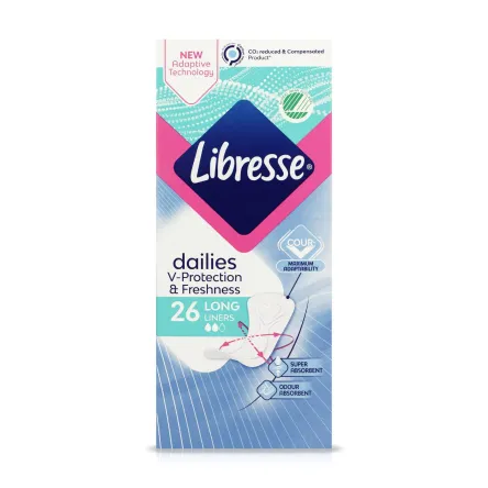 Libresse Dailies fresh щоденні прокладки long 26 шт.
