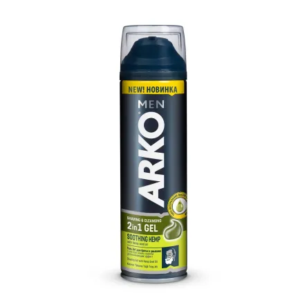 Arko гель для гоління 2в1Soothing Hemp 200мл