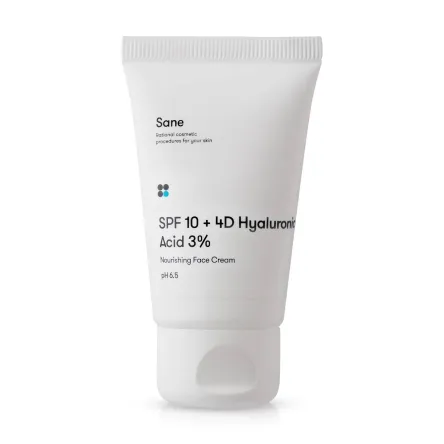 Sane крем живильний з гіалуроновими кислотами SPF10 40мл