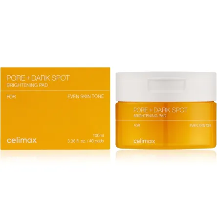 Celimax Pore+Dark тонер-пади освітлювальні для звуження пор 40 шт.