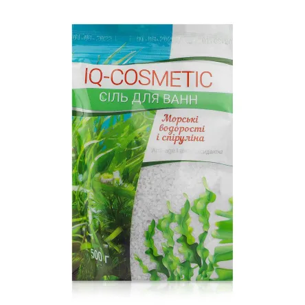 IQ-Cosmetic сіль для ванни морські водорості і спіруліна 500г