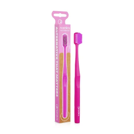 Nordics зубна щітка premium Pink soft