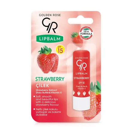 Golden Rose бальзам для губ* Strawberry з відтінком SPF15 4.6г