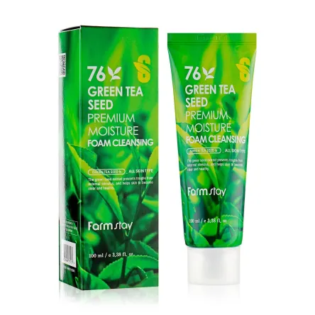 Farmstay Green Tea Seed пінка для вмивання з екстрактом насіння зеленого чаю 100мл