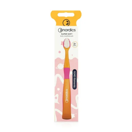 Nordics зубна щітка дитяча super soft 3+Orange