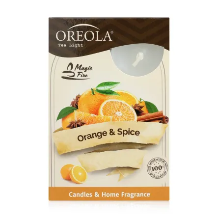 Oreola свічка ароматична Orange&Spice ароматична 6 шт.
