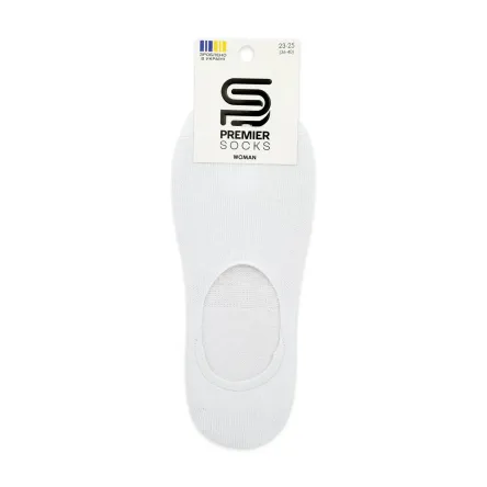 Premier Socks підслідники жіночі 14В35/8S* з силік. фіксаторами білі р.23-25