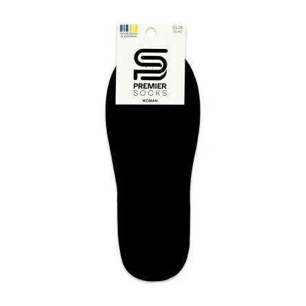 Premier Socks підслідники жіночі 14В35/8S* з силік. фіксаторами чорні р.23-25