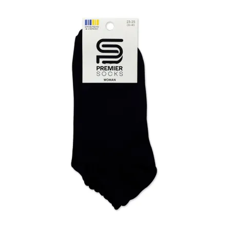 Premier Socks шкарпетки жіночі низькі 14В35/6АФ ажурні з фістонами чорні р.23-25