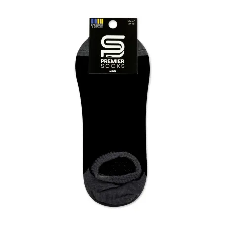 Premier Socks підслідники чоловічі 887М з м'яким кільцем сітка чорно-сірі
