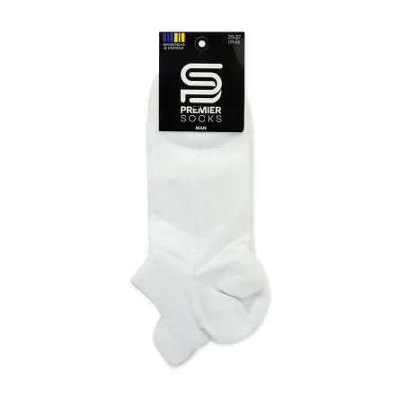 Premier Socks шкарпетки чоловічі низькі 553Я сітка з язичком білі