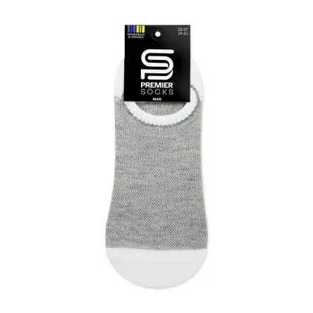 Premier Socks підслідники чоловічі 887М з м'яким кільцем сітка сіро-білі