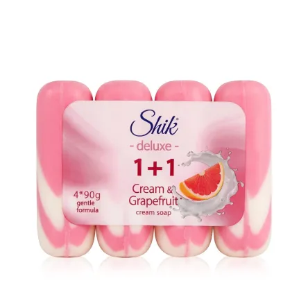 Shik Deluxe мило екопак 1+1 крем & грейпфрут 90г 4 шт.