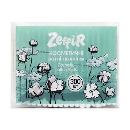 Zeffir ватні палички в п/ет.пакеті 300 шт.