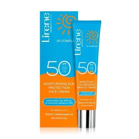 Lirene сонцезахисний крем для обличчя зволожувальний SPF50 40мл