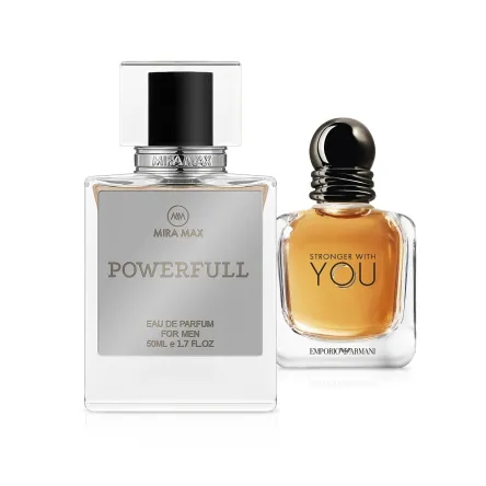MiraMax парфумована вода для чоловіків Powerfull vs Giorgio Armani Stronger With You 50мл