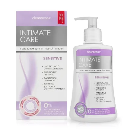 Cleanness+ Intimate Care гель-крем для інтим.гігієни Sensitive 310мл