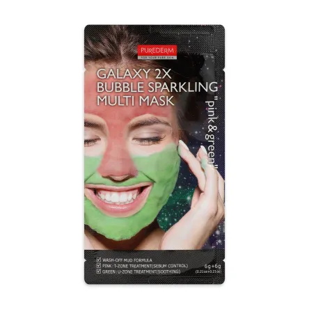 Purederm Galaxy маска киснева двокомпонентна Pink&Green 12г