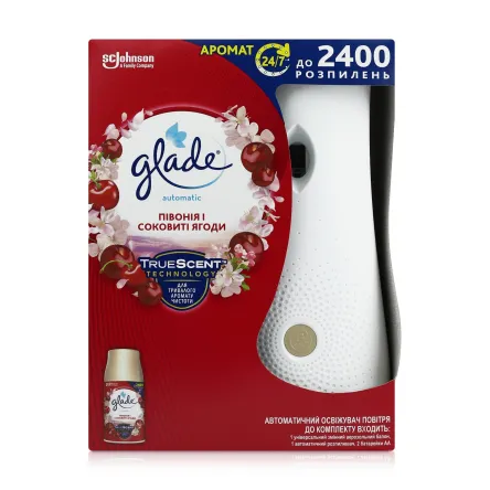 Glade автоматичний освіжувач повітря півонія і соковиті ягоди 300мл