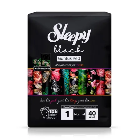 Sleepy black щоденні прокладки Normal 40 шт.