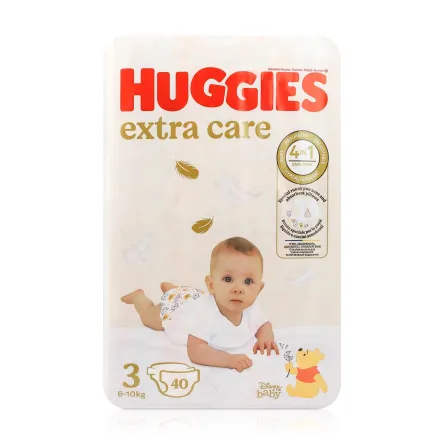 Huggies Extra Care підгузки (3) 40 шт.