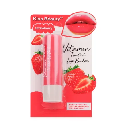 Kiss Beauty бальзам для губ* з відтінком Vitamin Tinted Strawberry 3.5г