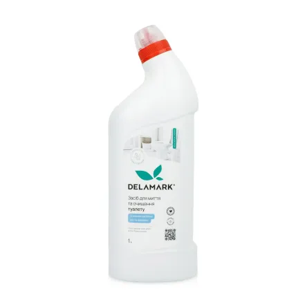 DeLaMark засіб для чищення унітазу білі квіти бавовни 1л