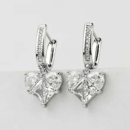 WOD Chik сережки 4* № 1 silver white