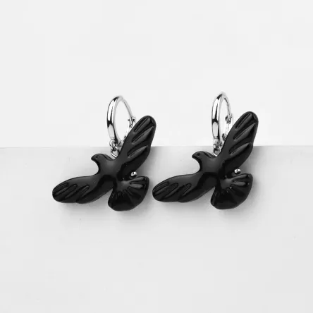 WOD Ptashka сережки 4* № 2 silver black