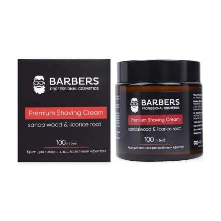 Barbers крем для гоління Sandalwood Licorice Root 100мл