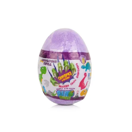 AQUA Shine бомбочка для ванни дит. DinoBath лавандовий період 145г