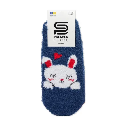 Premier Socks шкарпетки жіночі низькі 12В25/3 вкорочені зайчик сині р.23-25