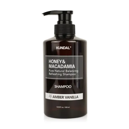 Kundal Amber vanilla шампунь парфумований для щоденного догляду всіх типів вол 500мл