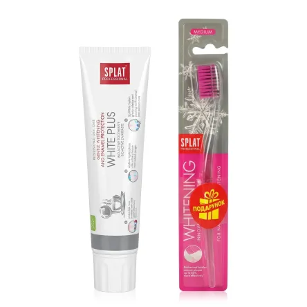 SPLAT зубна паста White plus 40мл.+ з/щ Whitening