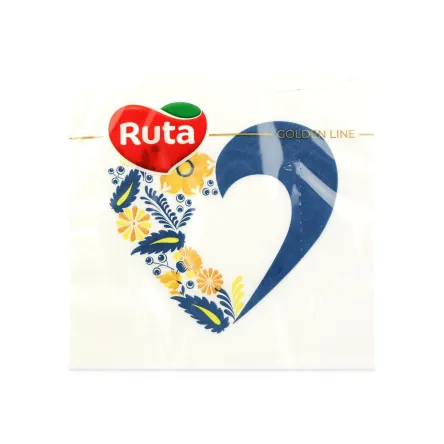 Ruta серветки столові 33*33см 2шари Серце 20 шт.