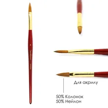 Timmermann пензлик для акрилу колонок плоский №08 — Photo 3