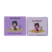 Kiss Beauty матуючі серветки зі спонжем Oil absorbing paper puff 100 шт. — Photo 2