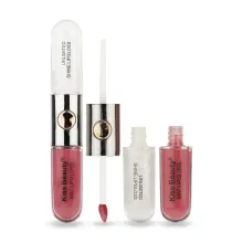 Kiss Beauty Bicolor Lip рідка помада матова + блиск для губ шимерний 2в1 — Photo 2