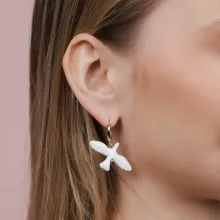 WOD Ptashka сережки 4* № 1 gold white — Photo 3
